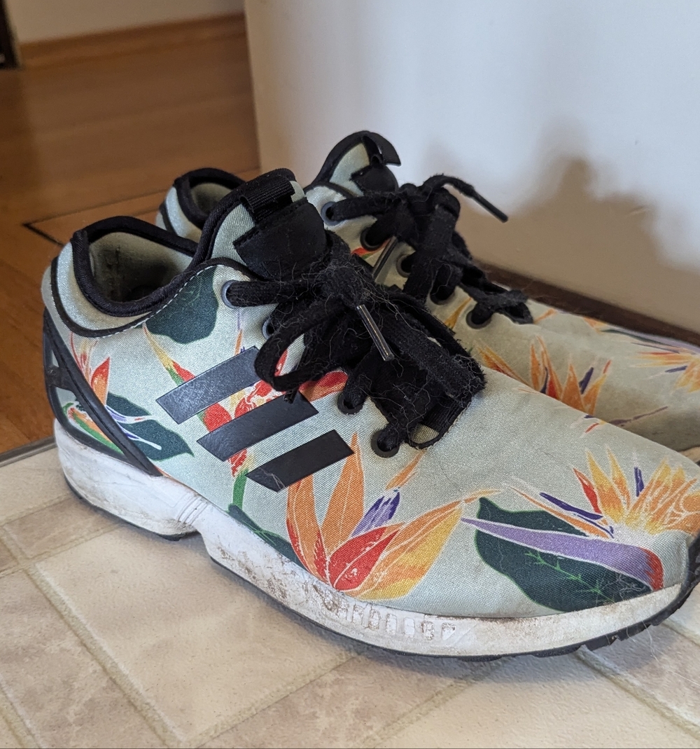 adidas Floral Sneakers with Black Details